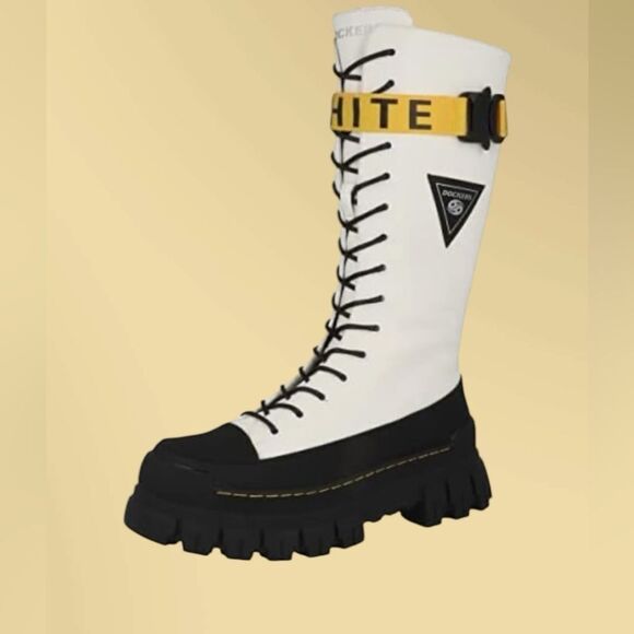 Dockers | Dockers white lace up snow boots NWOB size women’s US 7.5 - Picture 3 of 15